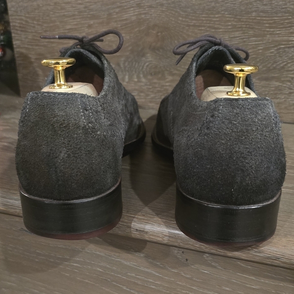 Cole Haan Men's Suede Oxford Shoes - Dark Gray - Picture 4 of 6